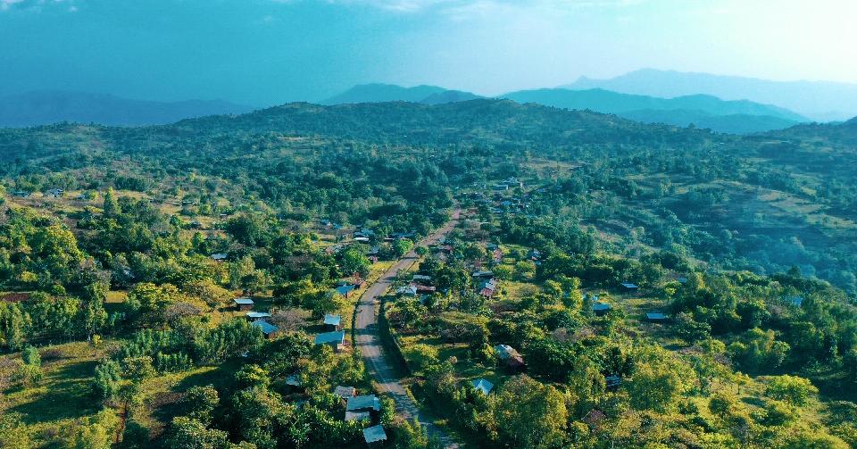 Ethiopian landscape showcasing sustainable agriculture